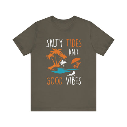 Marées salées et bonnes vibrations Tee unisexe 