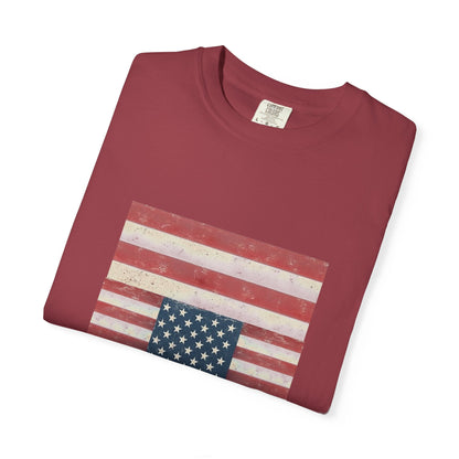 Patriotic Garment-Dyed T-Shirt | Perfect for 4th of July, Memorial Day, Casual Wear, Gifts, Americana Style Printify