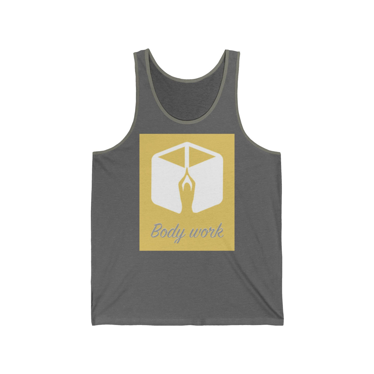Unisex Jersey Tank Top - Body Work Design, Yoga Apparel, Fitness Gear, Workout Shirt, Gift for Health Enthusiasts