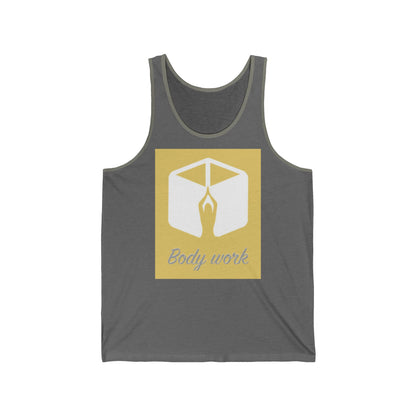 Unisex Jersey Tank Top - Body Work Design, Yoga Apparel, Fitness Gear, Workout Shirt, Gift for Health Enthusiasts