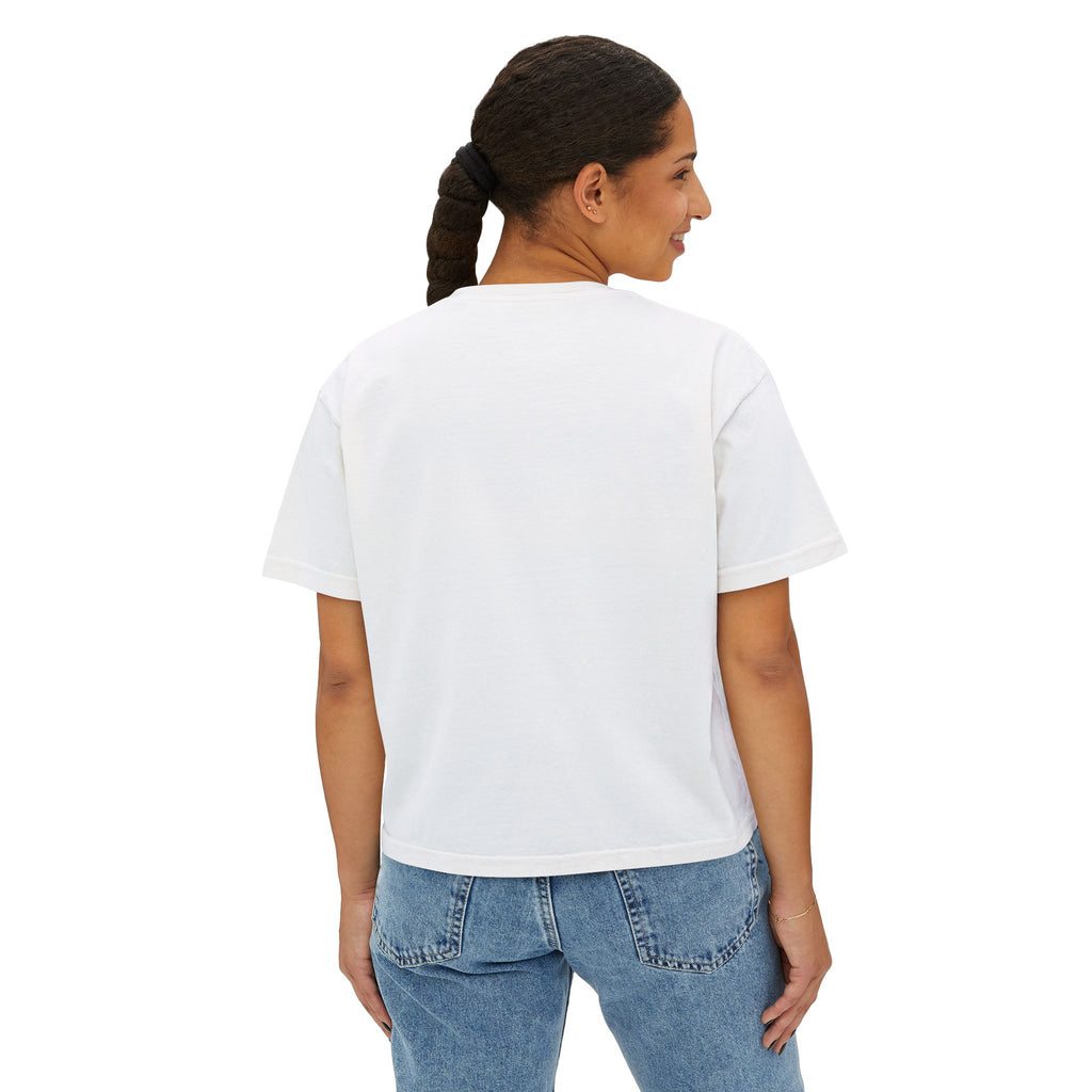 American Flag Graphic Boxy Tee - Women's Patriotic Casual Shirt