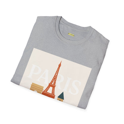 Chic Parisian Graphic Tee, Travel Shirt, Eiffel Tower T-Shirt, Gift for Travelers, Casual Wear Printify