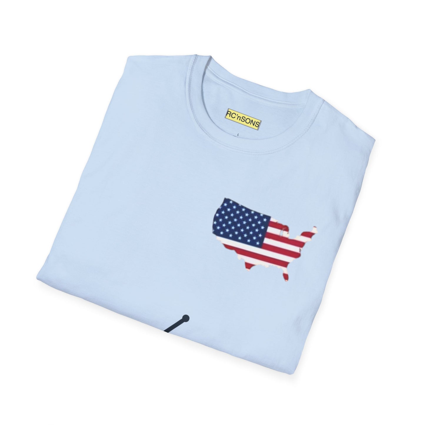 American Flag Tee - Unisex Softstyle T-Shirt for Patriotic Celebrations, 4th of July, Veterans Day, Casualwear, Gift Idea