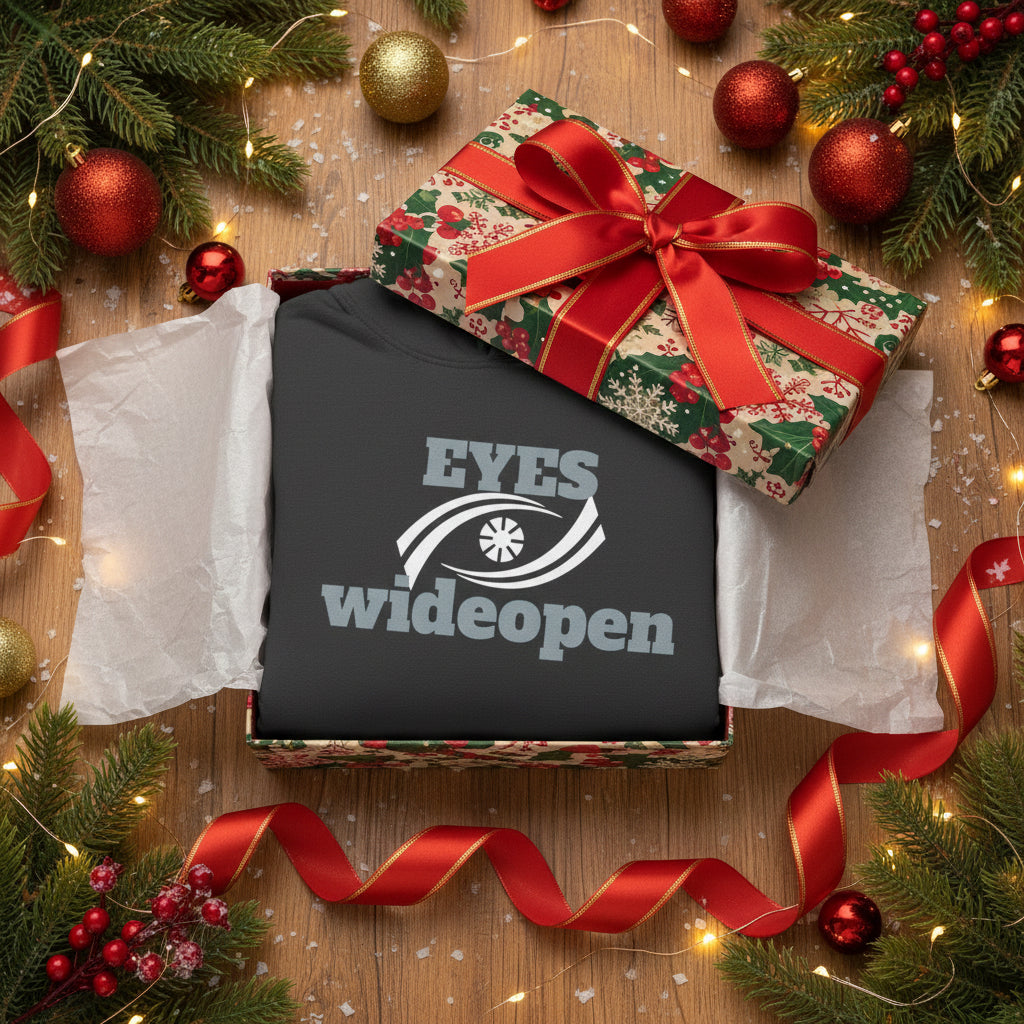 Eyes Wide Open Fleece Hoodie - Cozy Sweatshirt for Casual Wear, Gifts for Him/Her, Winter Wardrobe Essential, Unisex Hoodie, Relaxed Fit Printify