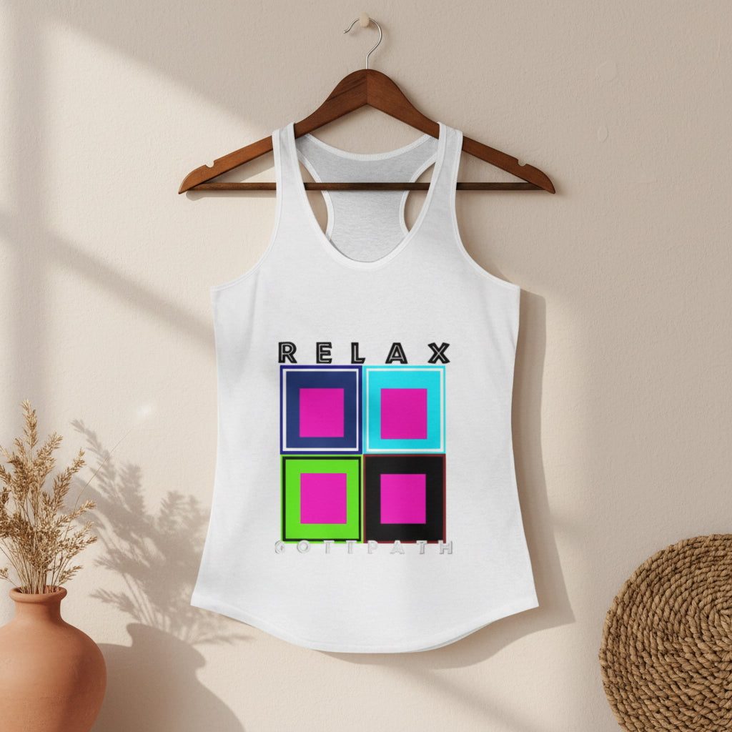 Relax Colorful Women's Racerback Tank | Summer Shirt, Gym Top, Workout Clothing
