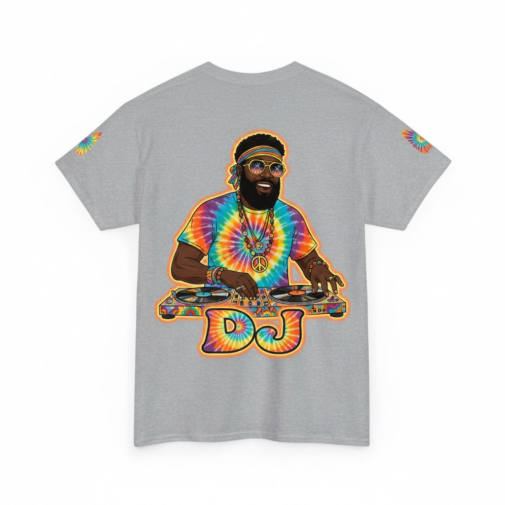 DJ Graphic Tee — Gold Turntable DJ Shirt for Music Lovers Printify