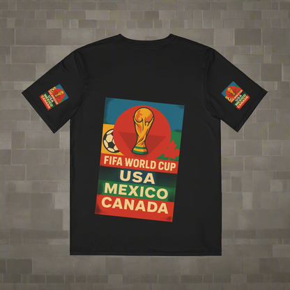 World Cup Celebration Tee, Men's Graphic Shirt, Sports Fan Apparel, Festival Wear, Soccer Lover Gift, USA Mexico Canada Printify