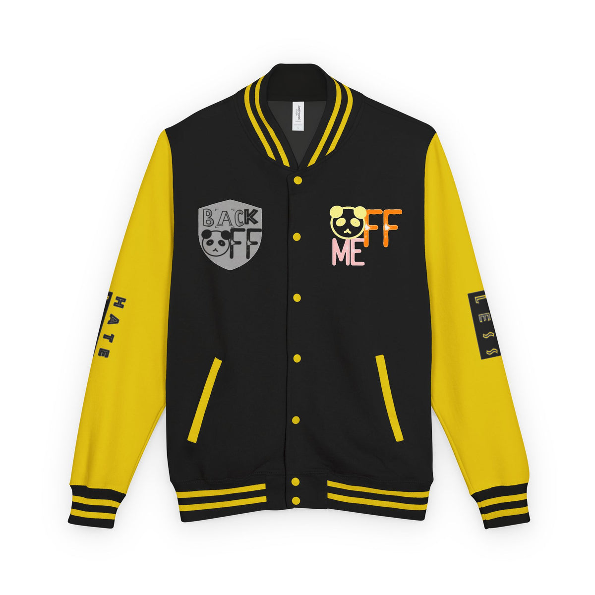 Unisex Heavyweight Letterman Jacket - Fun Panda Graphic Design