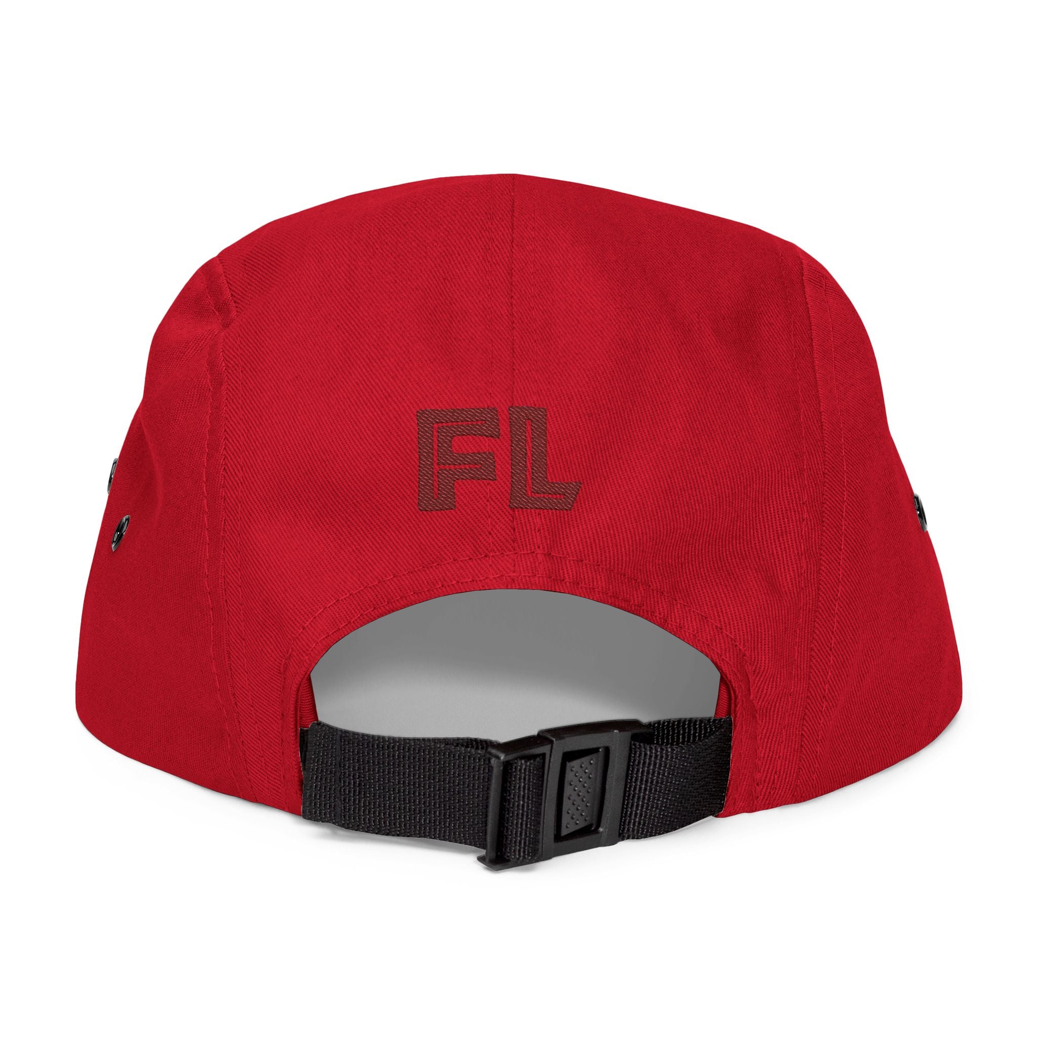 Stylish 5 Panel Cap with FL Embroidery, Casual Hat for Outdoor Adventures, Trendy Gift for Fashion Lovers, Summer Accessory, Unisex Headwear