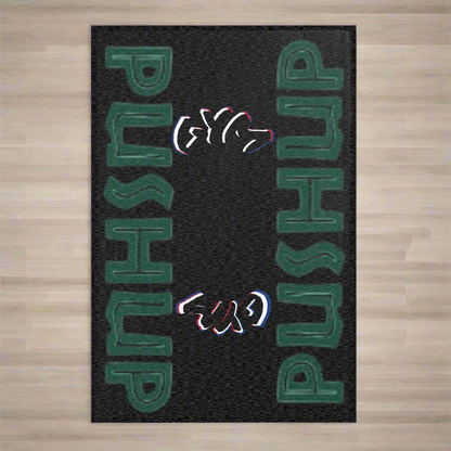 Motivational Gym Area Rug – Push-Up Design for Fitness Enthusiasts