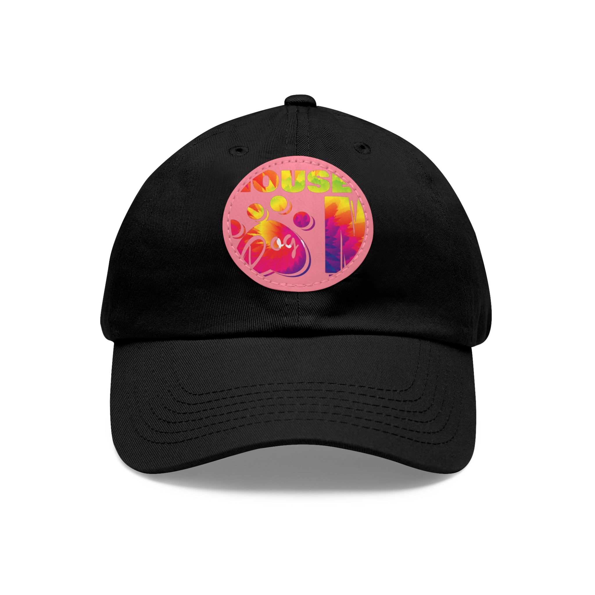 Hat with Leather Patch (Round)