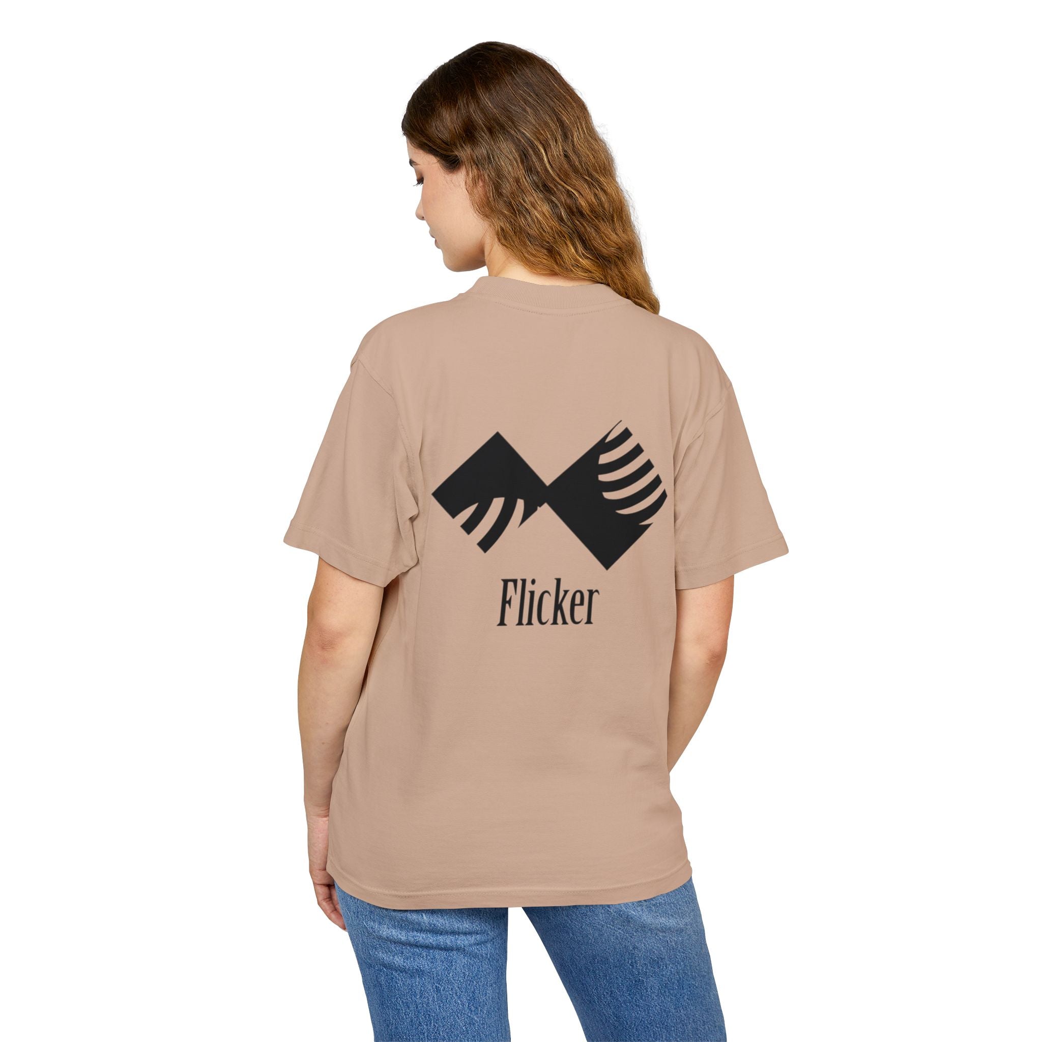 Unisex Urban Heavy Tee - Modern Graphic Design "Flicker" for Streetwear Enthusiasts