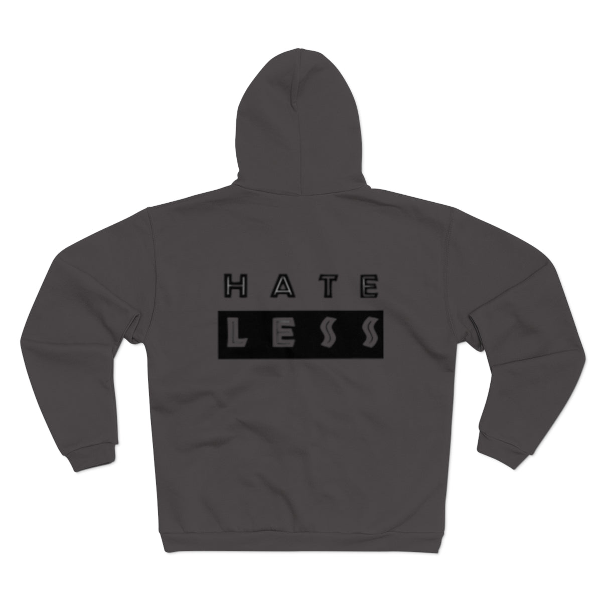 Unisex Hate Less Zip Hoodie - Comfortable & Stylish Sweatshirt for Positive Vibes