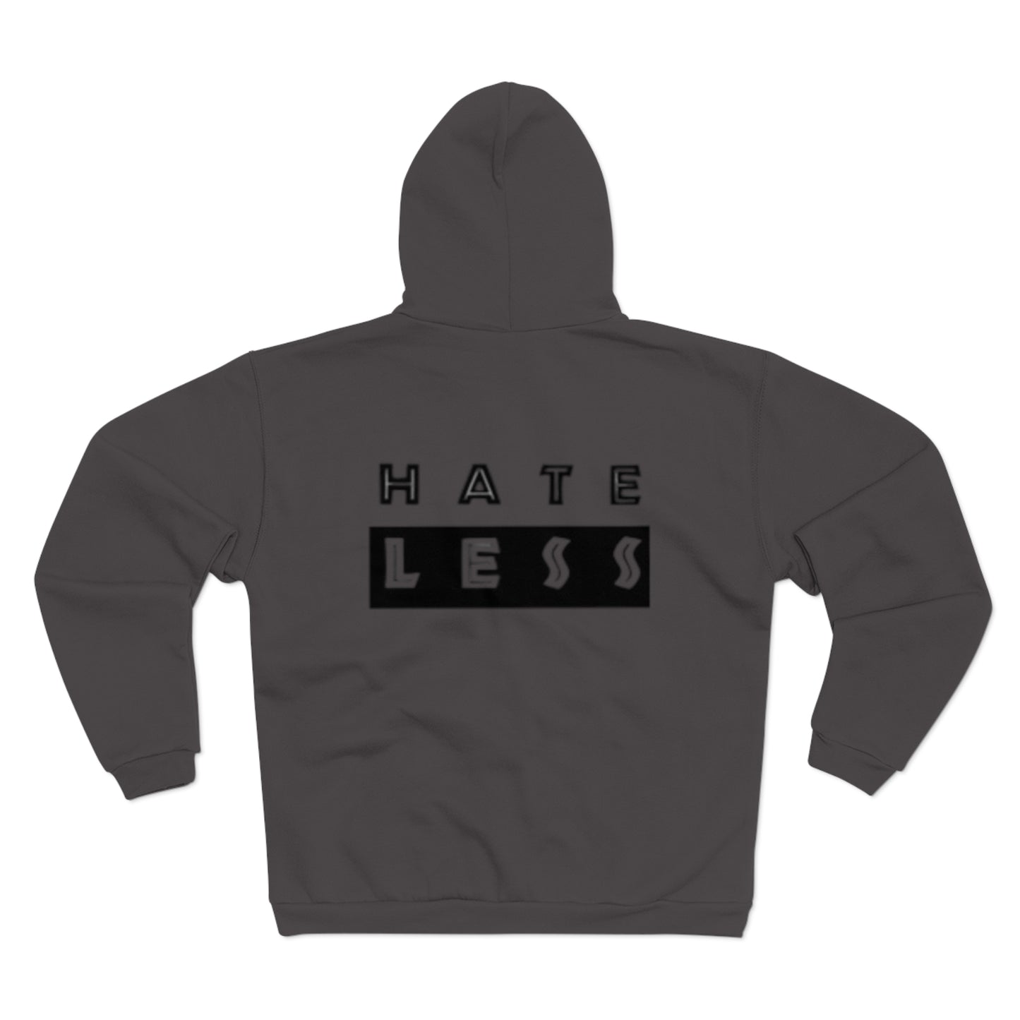 Unisex Hate Less Zip Hoodie - Comfortable & Stylish Sweatshirt for Positive Vibes