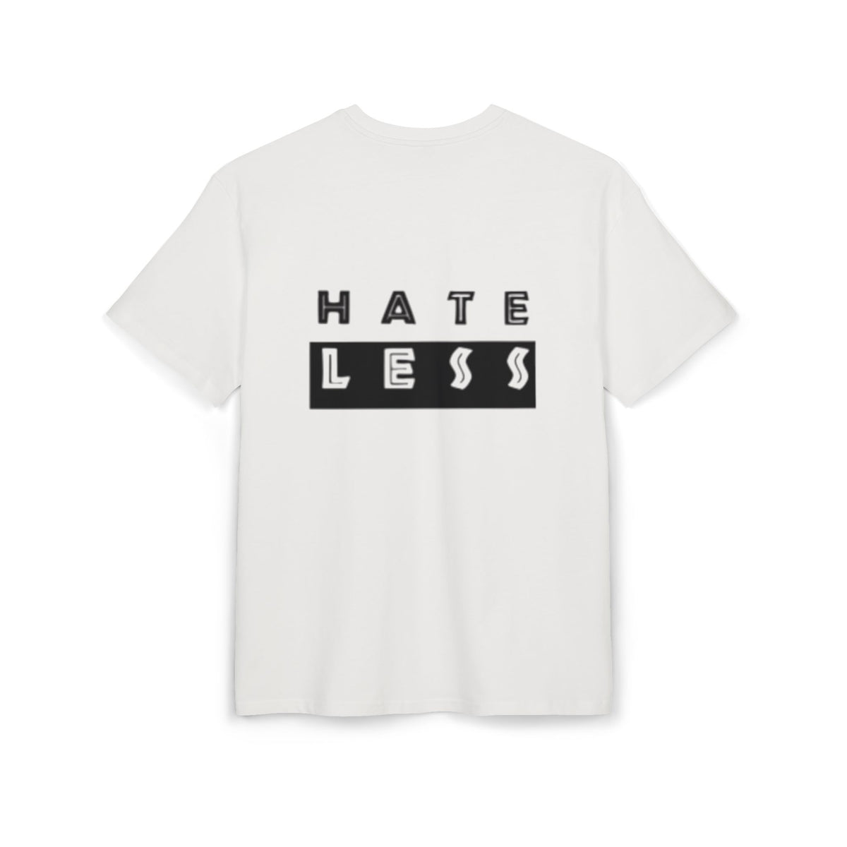 Hate Less Unisex Heavy Oversize Tee - Casual Statement Shirt for Positive Vibes