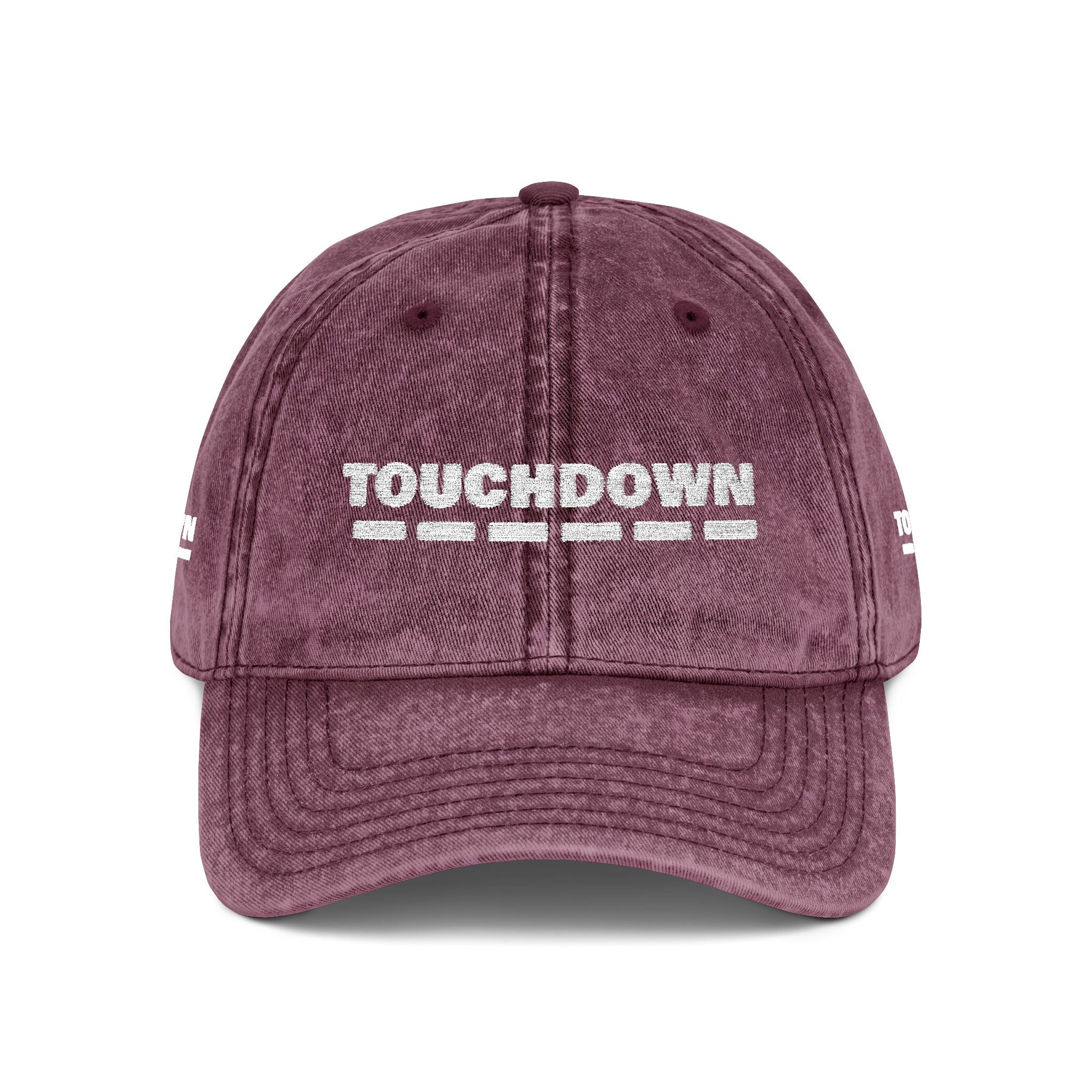 Embroidered Vintage Cap - Touchdown Sports Fan Hat