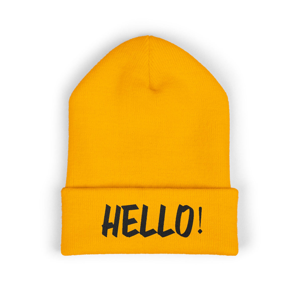 Hello! Classic Cuffed Beanie - Stylish Winter Hat for Trendsetters
