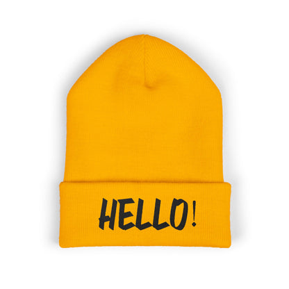 Hello! Classic Cuffed Beanie - Stylish Winter Hat for Trendsetters
