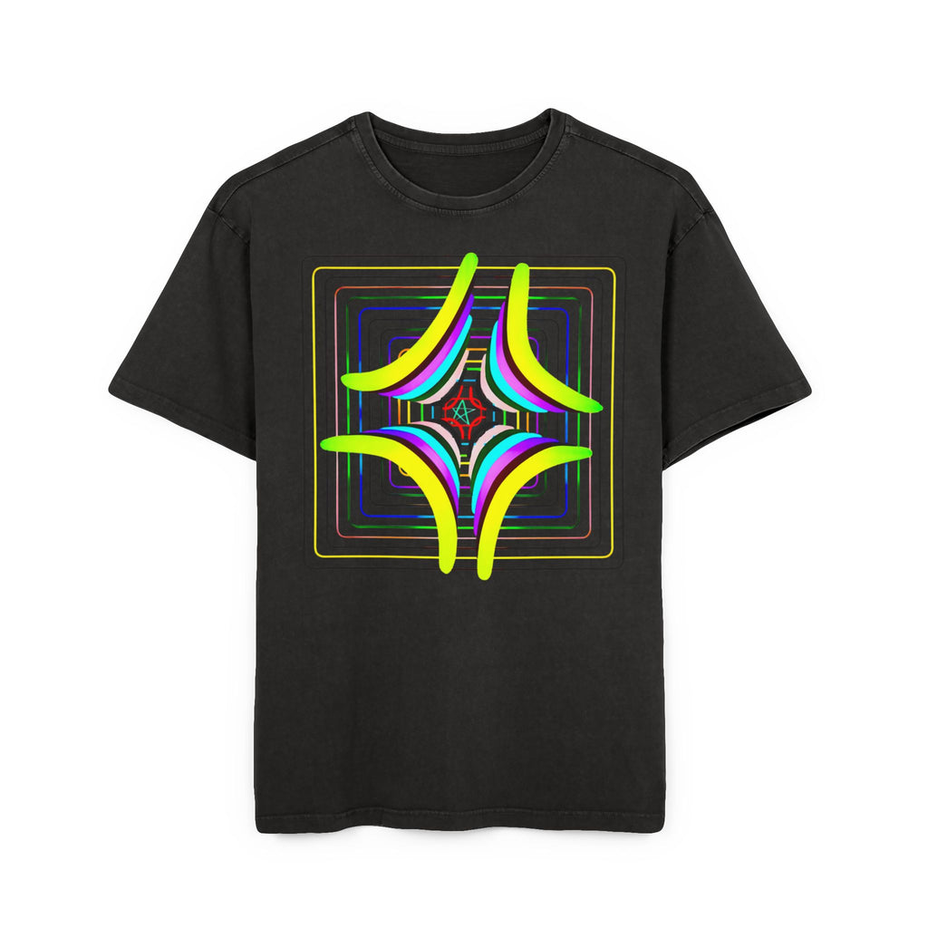 Acid Washed Heavy Oversize Tee-Rainbow 2024