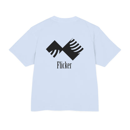 Unisex Urban Heavy Tee - Modern Graphic Design "Flicker" for Streetwear Enthusiasts