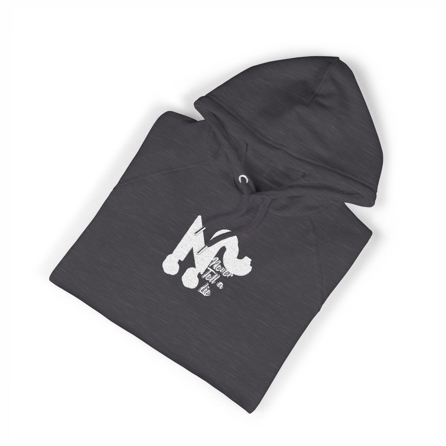 Raglan Hoodie - 'Never tell a lie' Embroidered Design Printify