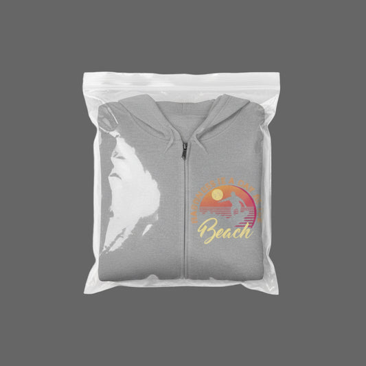 Beach Vibes Full Zip Hoodie, Unisex Printify