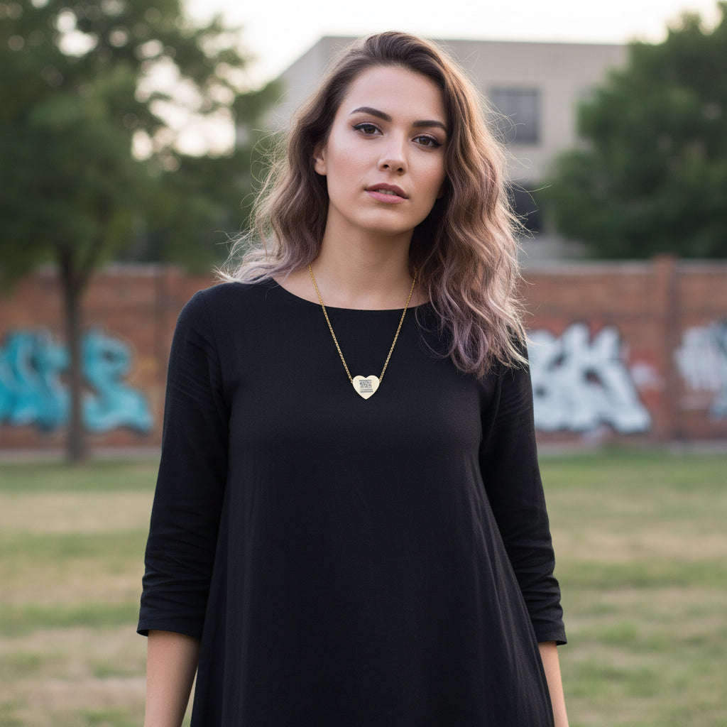 Personalized Heart Necklace, Thoughtful Gift for Love, Friendship, Anniversary, or Special Occasions Printify