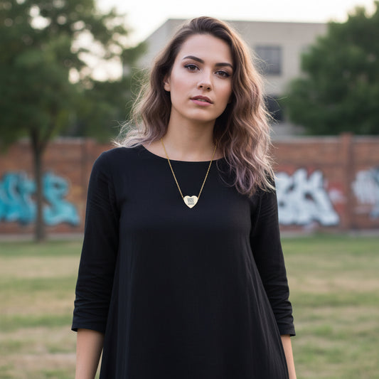 Personalized Heart Necklace, Thoughtful Gift for Love, Friendship, Anniversary, or Special Occasions Printify