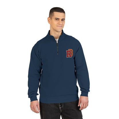 Quarter-Zip Sweatshirt — Retro 'RB' Varsity Logo Pullover Printify