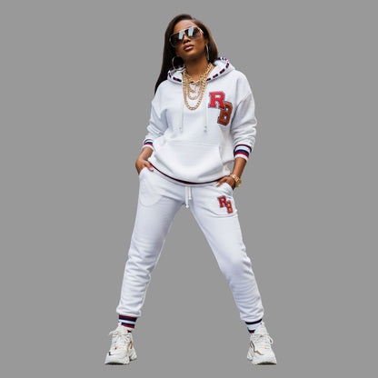 Varsity RB Hoodie – Retro Letterman Pullover Printify