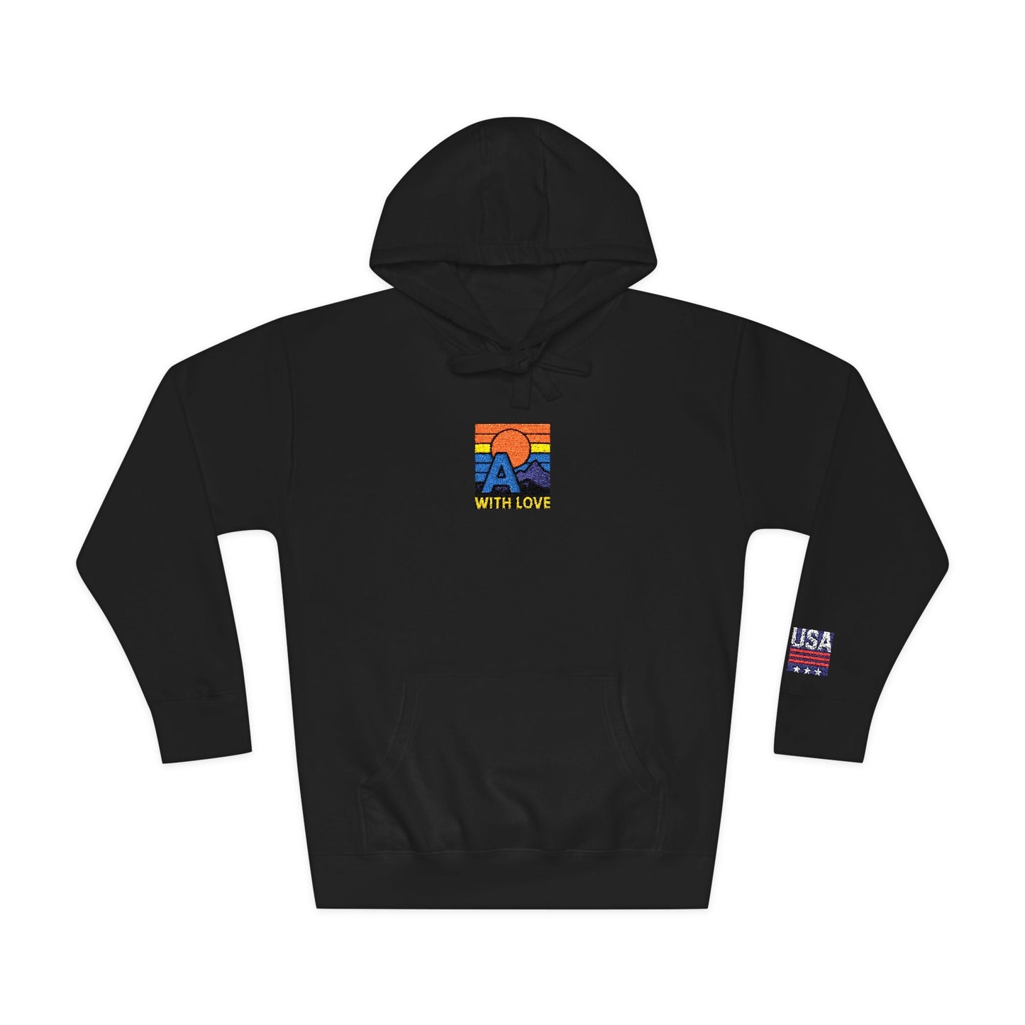 Colorful Mountain Unisex Fleece Hoodie, Cozy Sweatshirt, Casual Outfit, Gift for Nature Lovers, Fall Fashion Printify