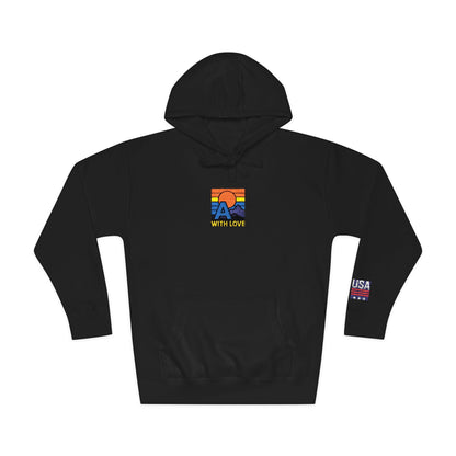 Colorful Mountain Unisex Fleece Hoodie, Cozy Sweatshirt, Casual Outfit, Gift for Nature Lovers, Fall Fashion Printify