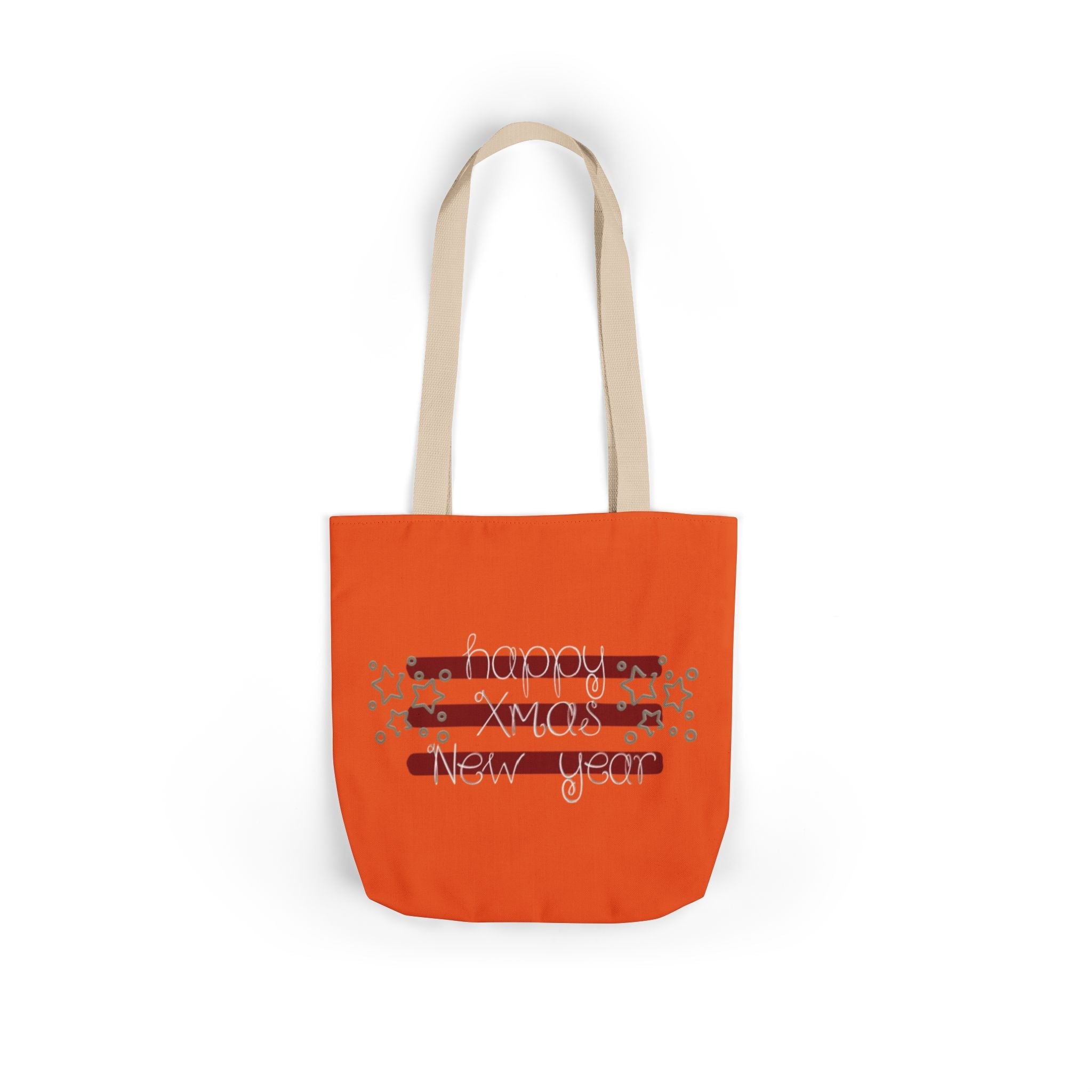 Cheerful Canvas Tote Bag, Happy New Year Gift, Eco-Friendly Bag, Reusable Shopping Tote, Trendy Gift for Her, Seasonal Tote Printify