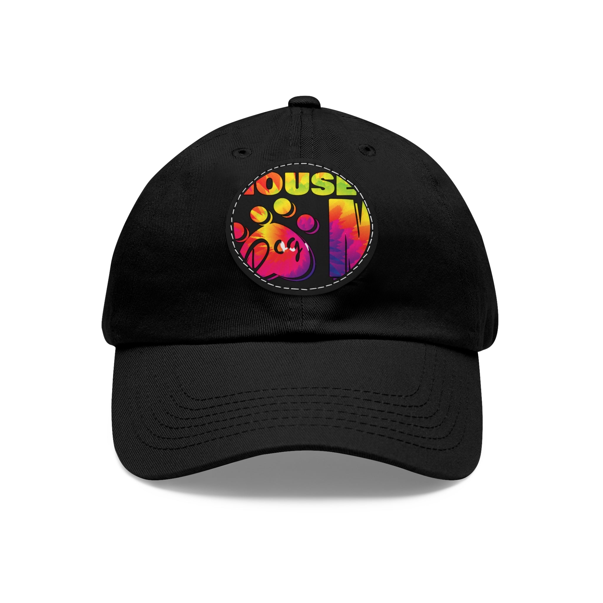 Hat with Leather Patch (Round)