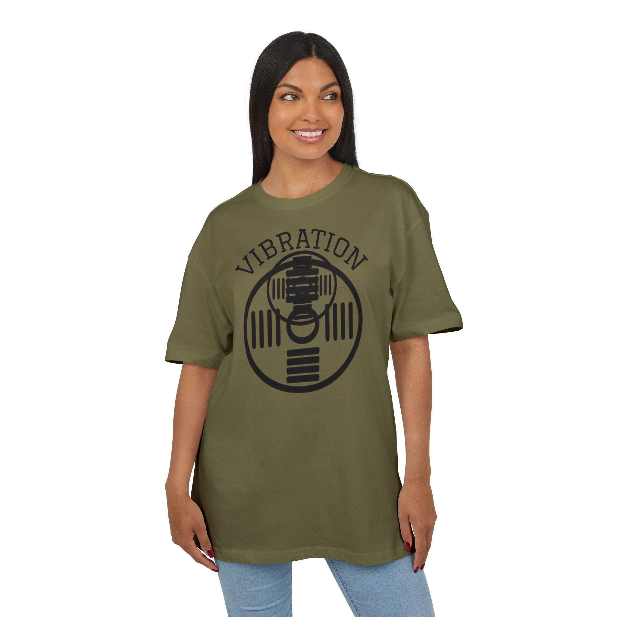 Unisex Vibration Oversized Tee | Comfortable Streetwear, Gym Apparel, Gift for Fitness Lovers, Casual Daily Wear, Graphic Tee