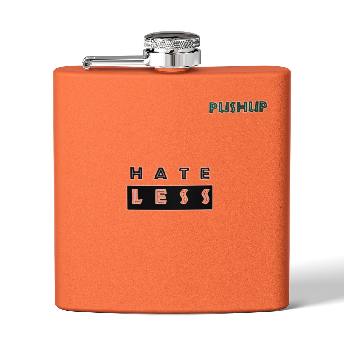 HATE LESS Stainless Steel Flask | 6oz Eco-Friendly Drinkware for Outdoors & Gifts