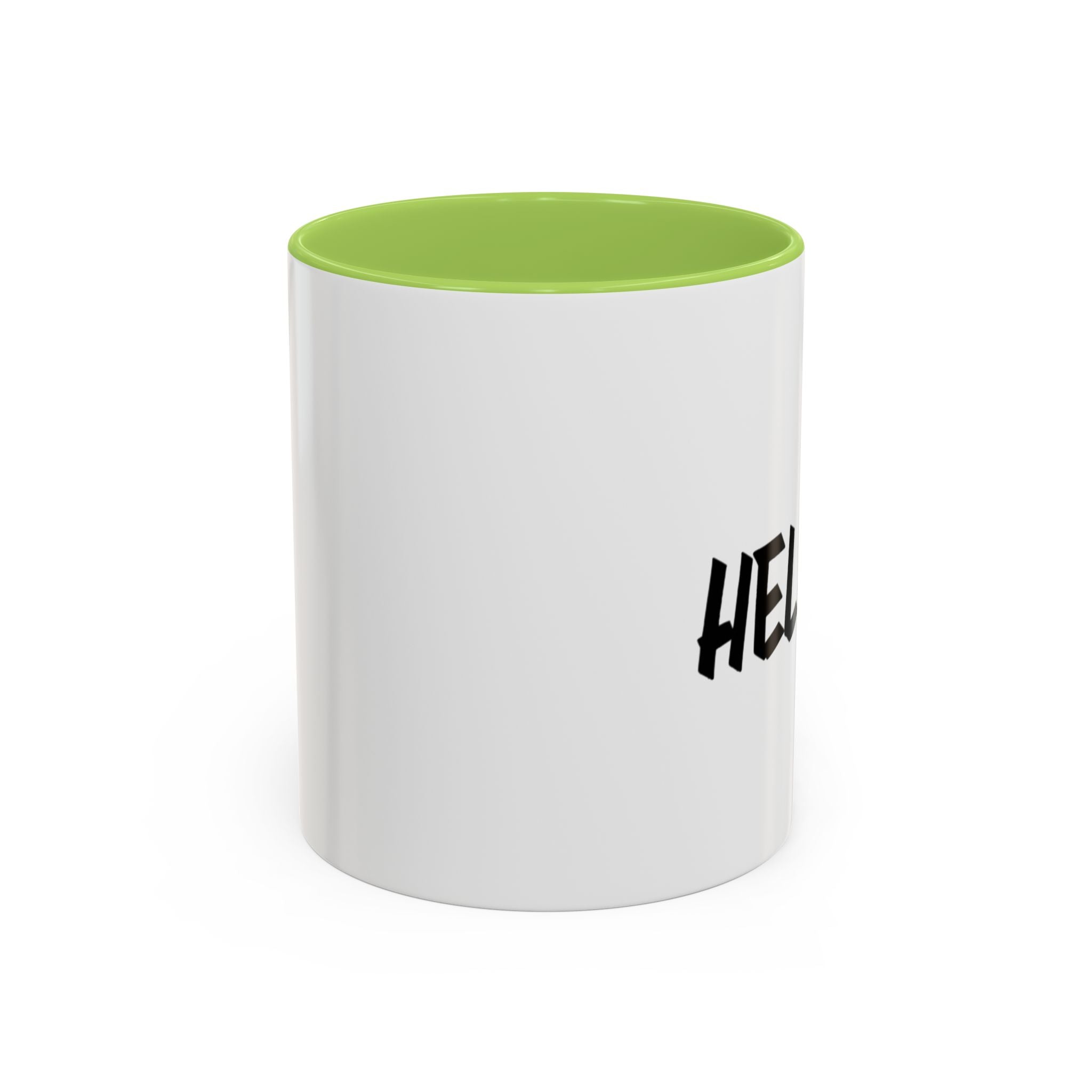 Hello! Accent Coffee Mug - Stylish 11oz & 15oz Black Handle Cup for Coffee Lovers
