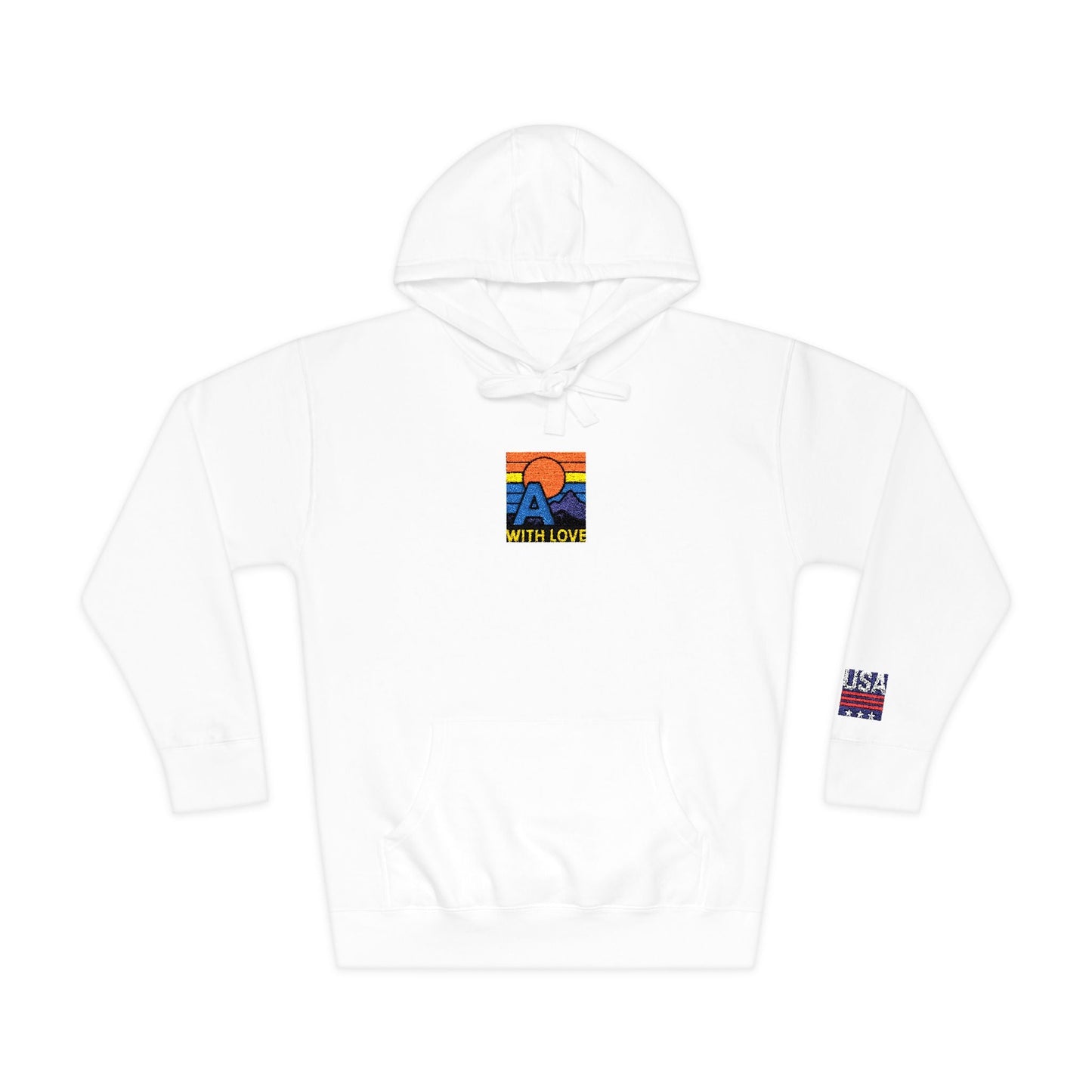 Colorful Mountain Unisex Fleece Hoodie, Cozy Sweatshirt, Casual Outfit, Gift for Nature Lovers, Fall Fashion Printify