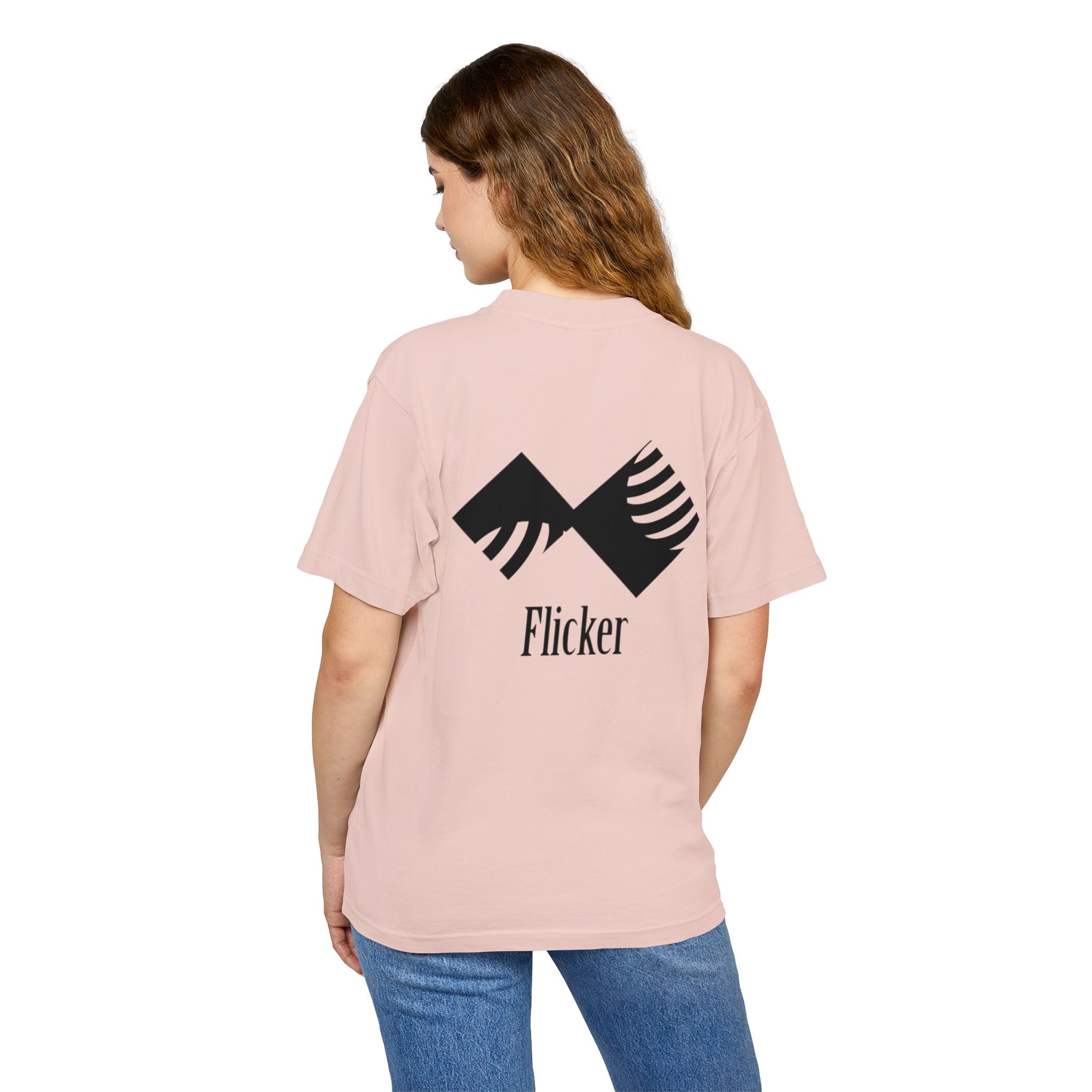 Unisex Urban Heavy Tee - Modern Graphic Design "Flicker" for Streetwear Enthusiasts