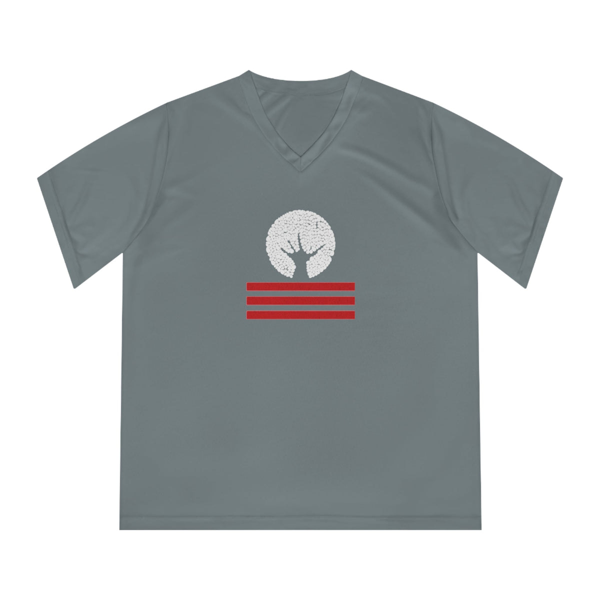 Women's Performance V-Neck T-Shirt with Unique Graphic Design, Sports Tee, Workout Top, Casual Athletic Wear, Gift for Active Lifestyle Printify