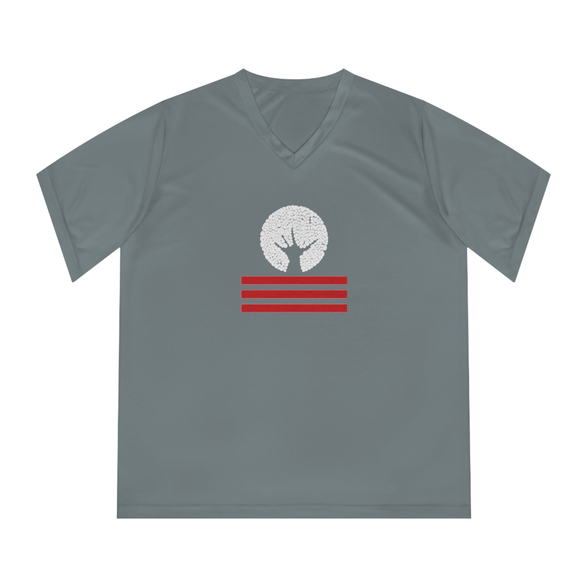Women's Performance V-Neck T-Shirt with Unique Graphic Design, Sports Tee, Workout Top, Casual Athletic Wear, Gift for Active Lifestyle Printify