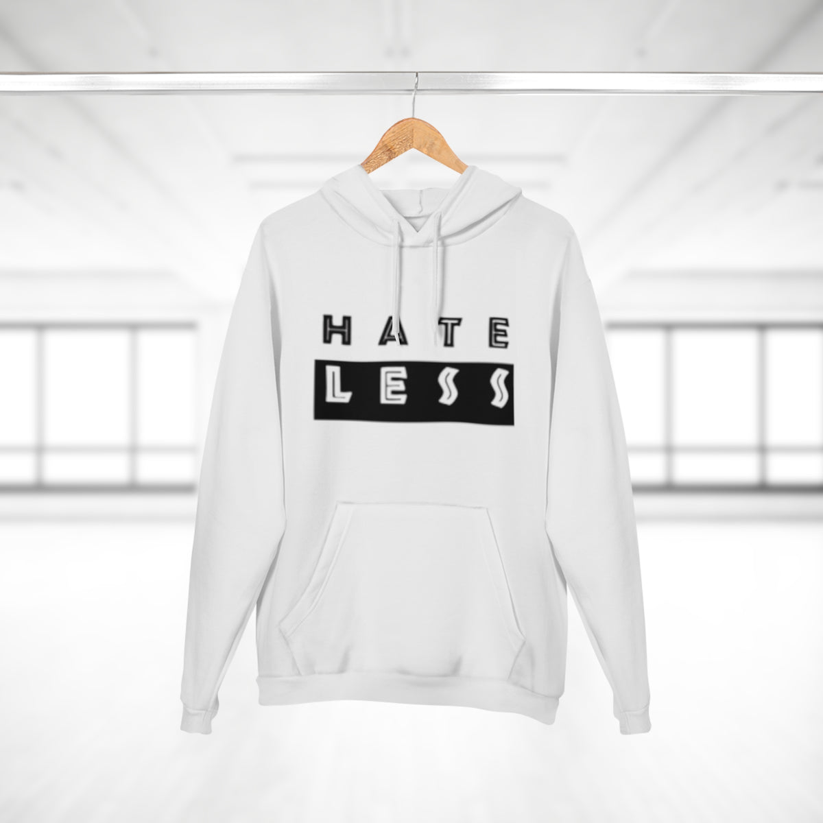 Hate Less Unisex Pullover Hoodie - Positive Vibes for Everyday Wear