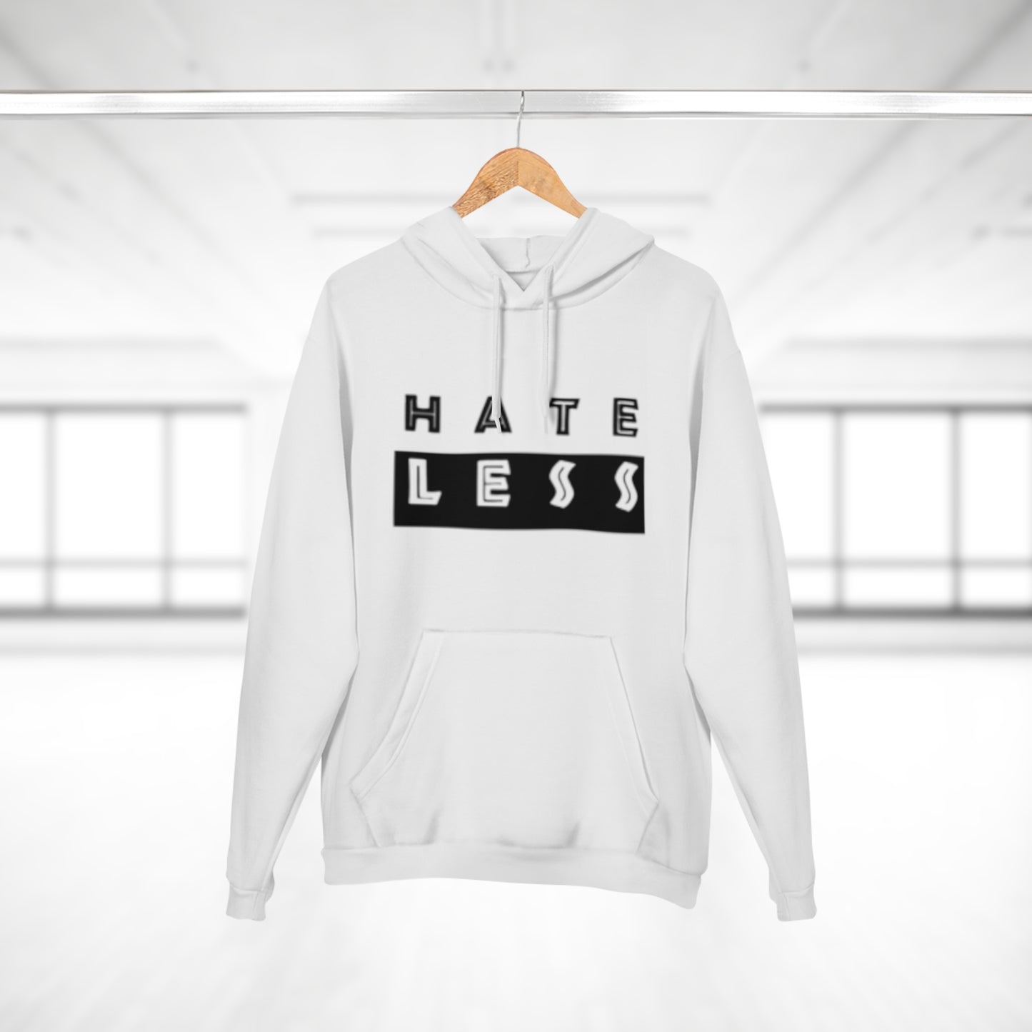 Hate Less Unisex Pullover Hoodie - Positive Vibes for Everyday Wear