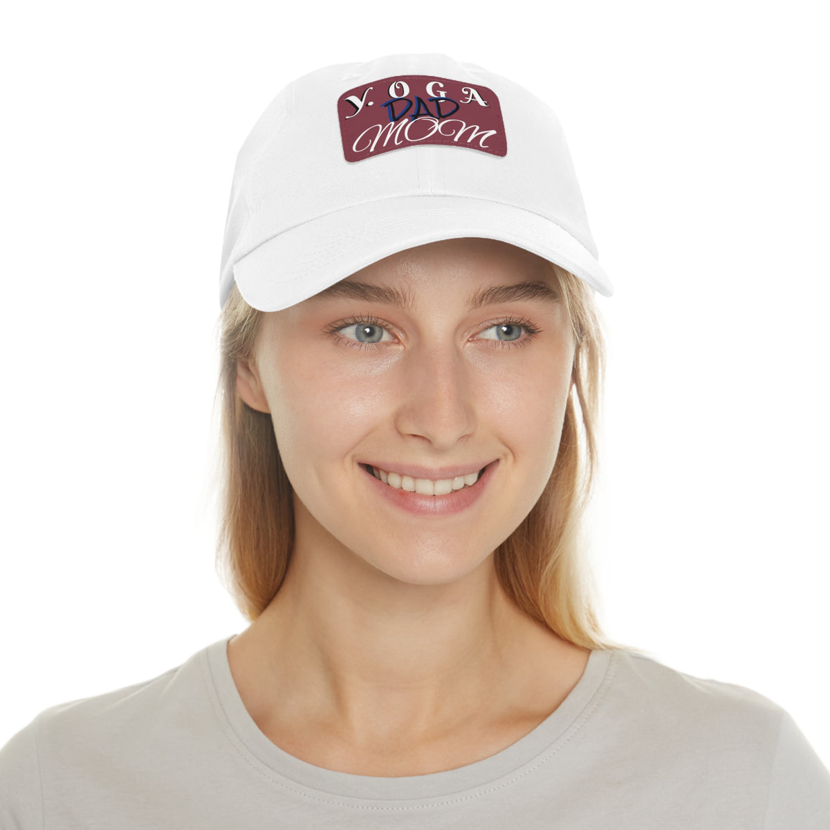 Yoga Dad Hat with Leather Patch - Casual Style for Active Parents