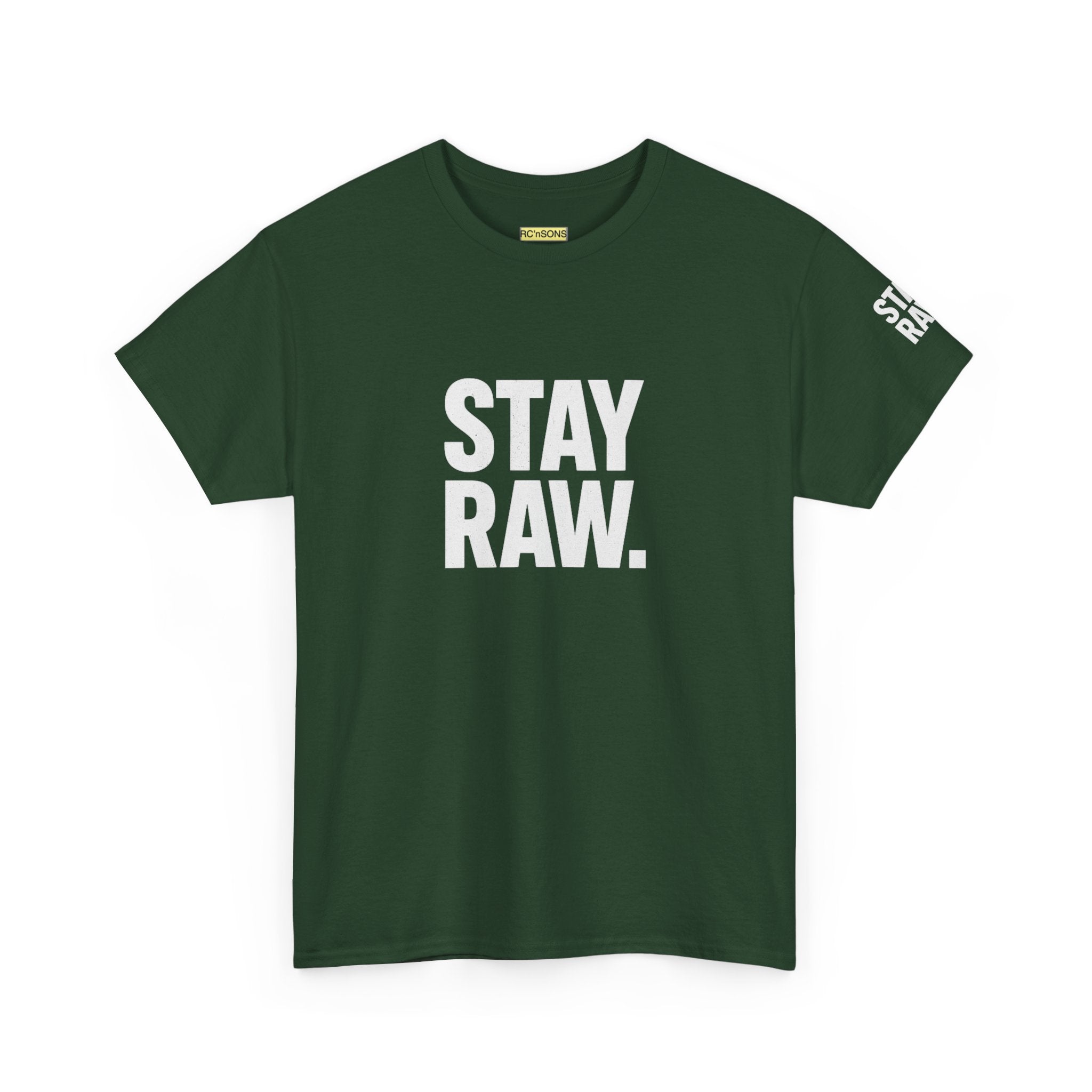 Raw Energy Unisex Tee - Stay Raw, Casual Wear, Street Style, Everyday Outfit, Graphic Tee, Gift for Him/Her Printify