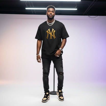 Gold NY Logo Short-Sleeve Printify