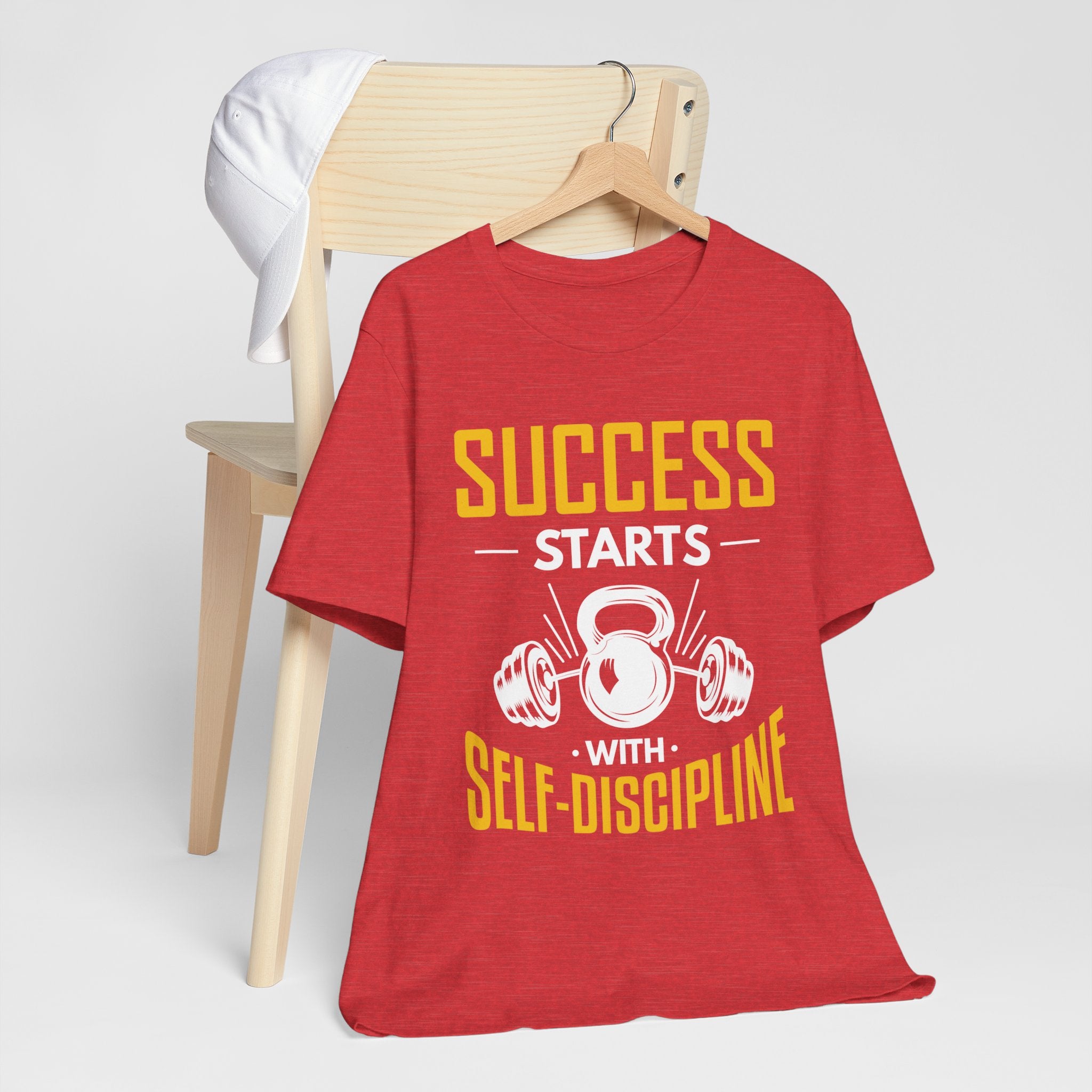 Le succès commence par le tee-shirt unisexe d’autodiscipline 