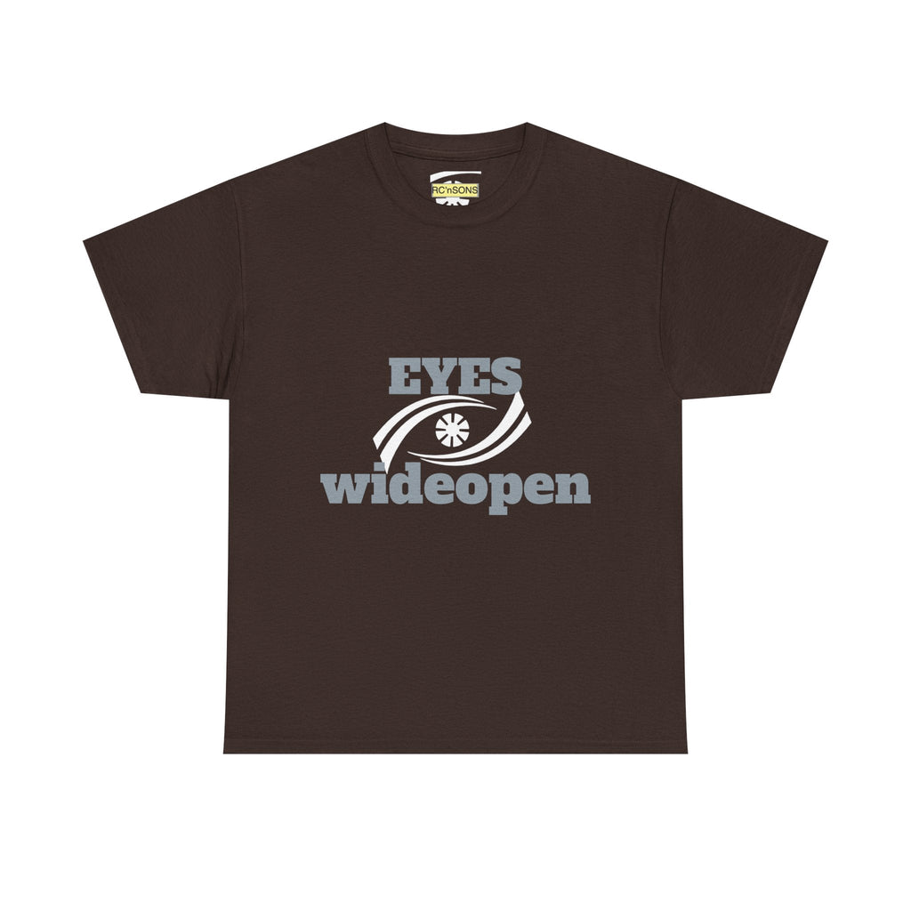 Eyes Wide Open Unisex Heavy Cotton Tee | Everyday Wear, Gift for Dreamers, Casual Shirt, Inspirational Apparel, Unisex T-Shirt Printify