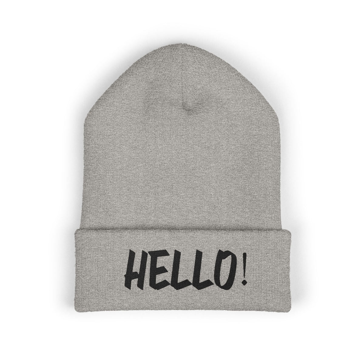 Hello! Classic Cuffed Beanie - Stylish Winter Hat for Trendsetters