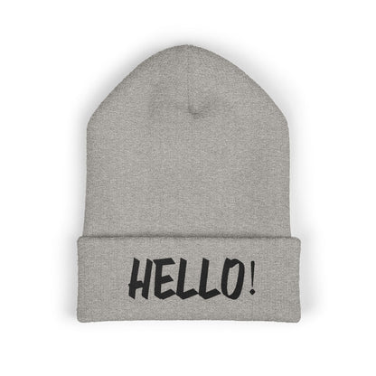 Hello! Classic Cuffed Beanie - Stylish Winter Hat for Trendsetters